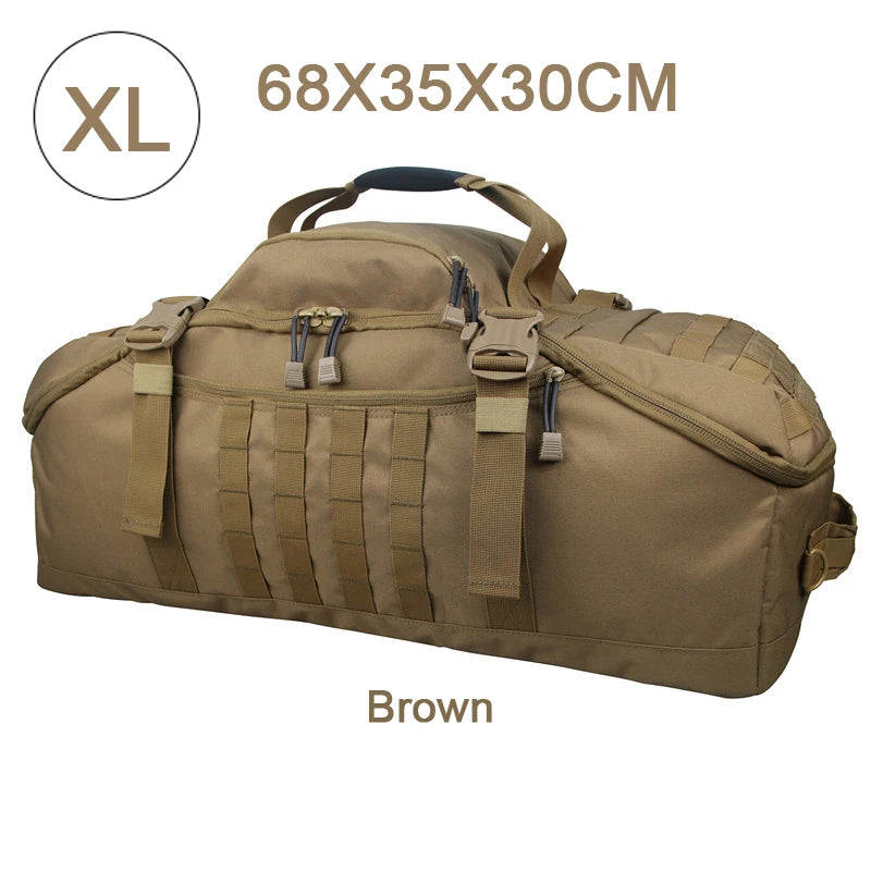 LQARMY Waterproof Duffel Bag Large Capacity Travel Luggage Weekend Tote