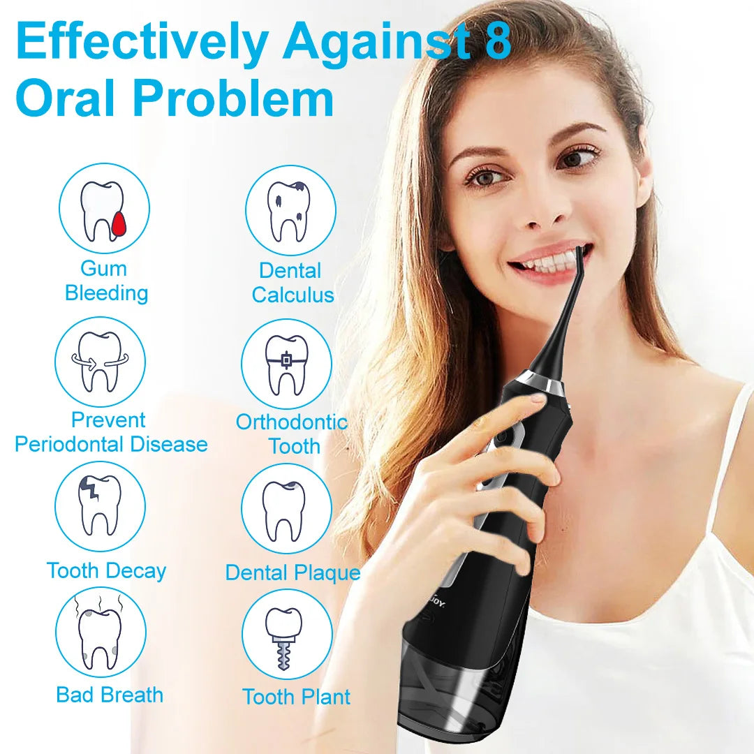 Sejoy Portable Electric Dental Water Flosser Irrigator With Tips