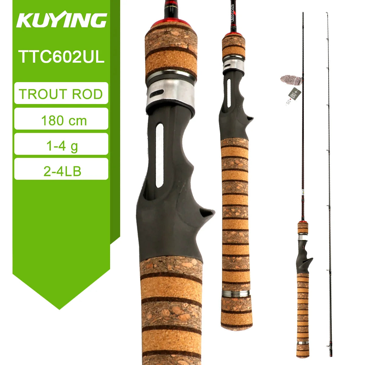 Kuying Teton Carbon Fiber Lightweight Fishing Rod With Fuji Guides