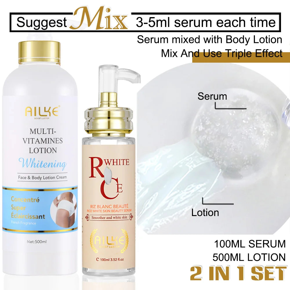 AILKE Multi Vitamin Body Lotion For Brightening Skin And Removing Dark Spots With Antioxidant