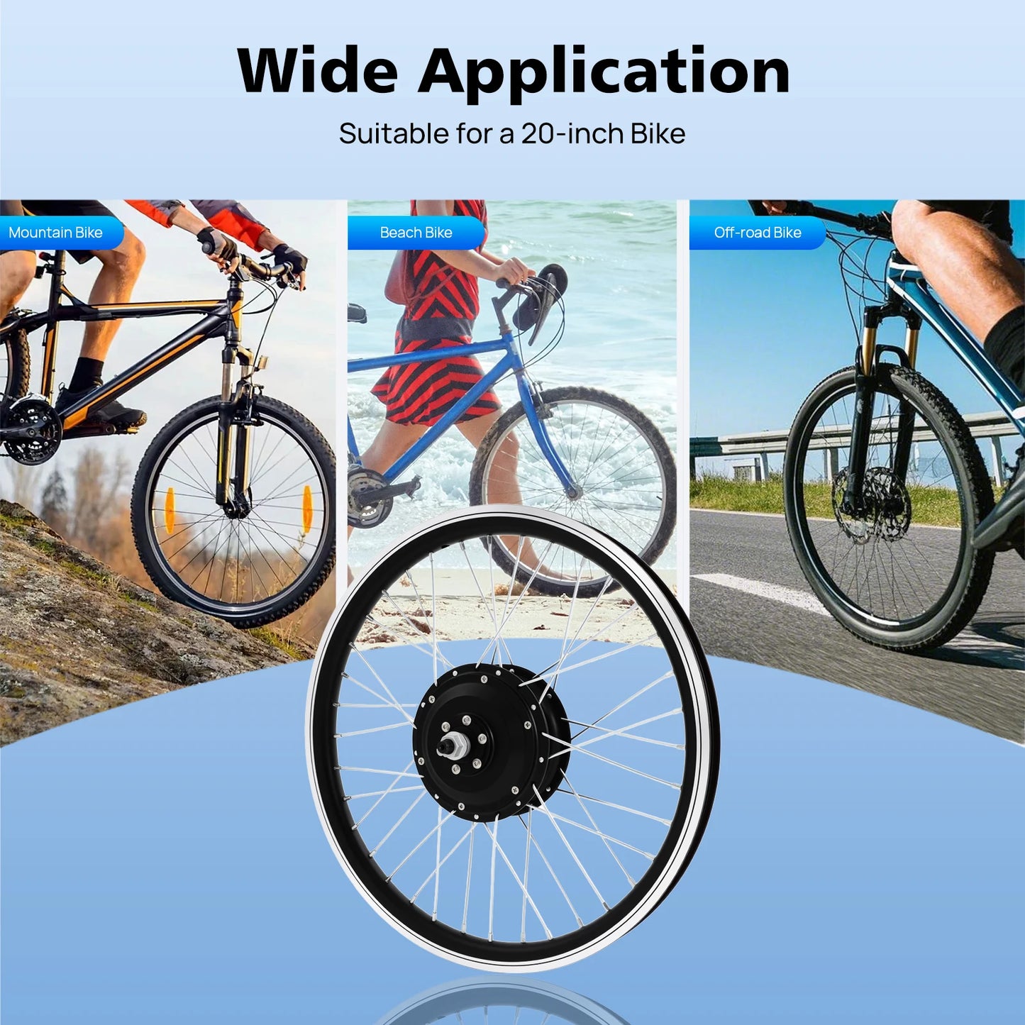 Bymaocar 36V 250W Electric Bike Conversion Kit With LED Display