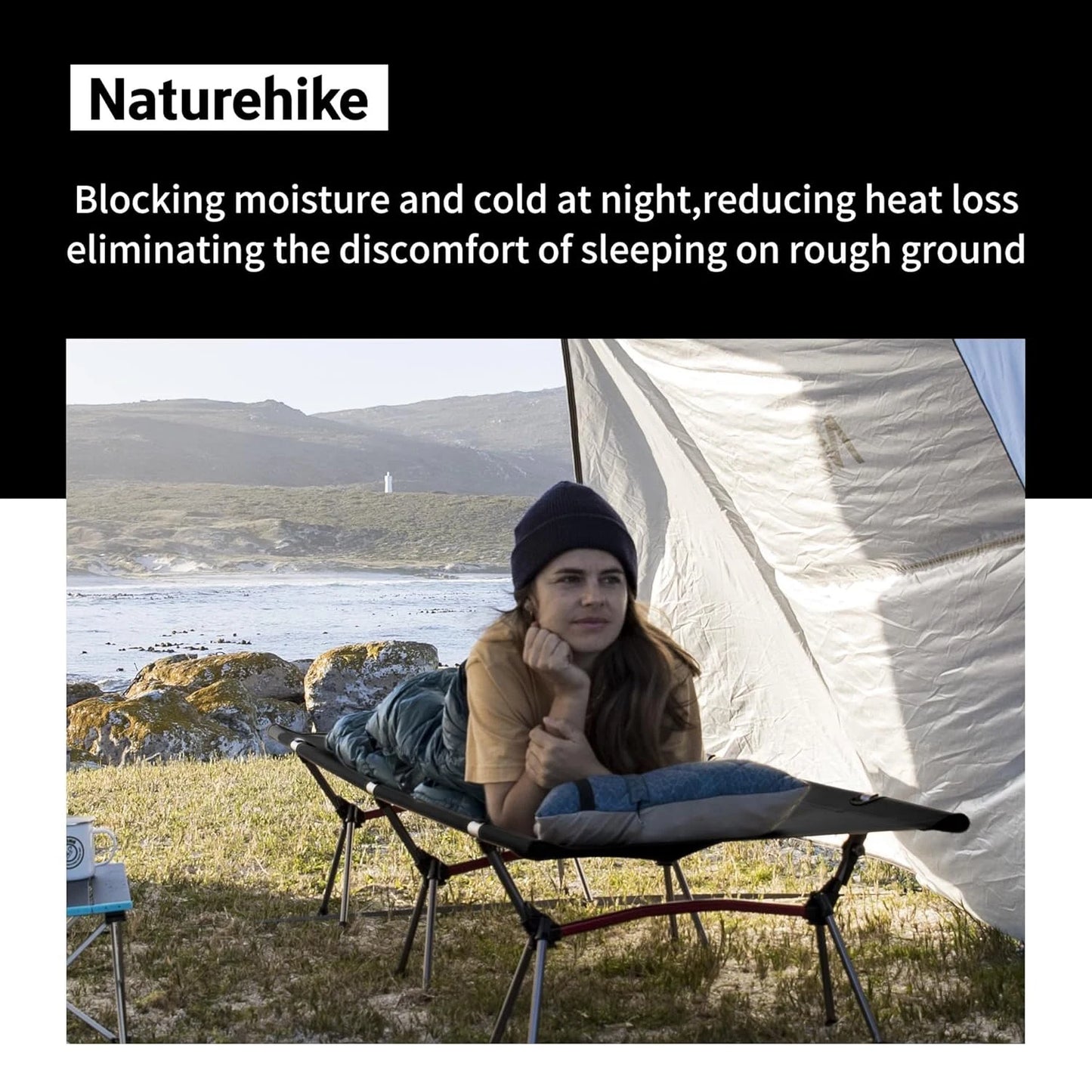 Naturehike Height Adjustable Folding Camping Cot Ultralight Backpacking Bed