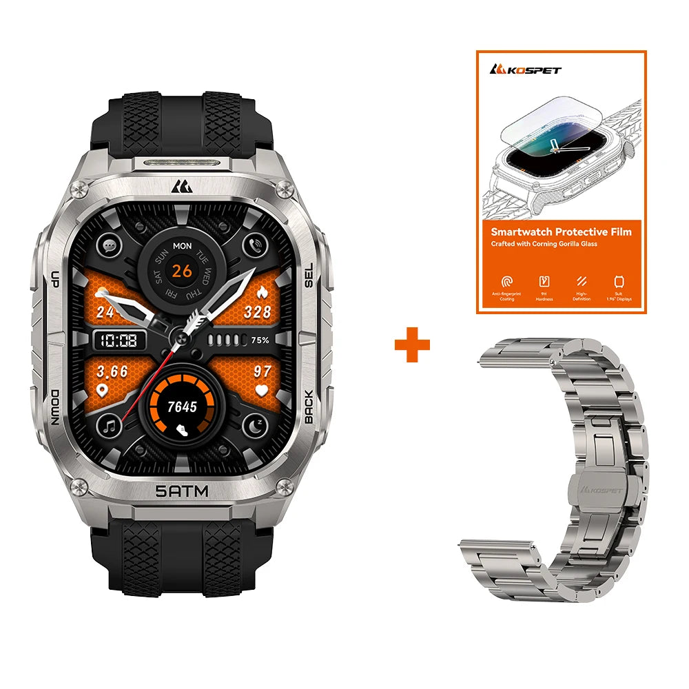 KOSPET Tank M4C Smartwatch GPS Health Tracking MIL STD 810H