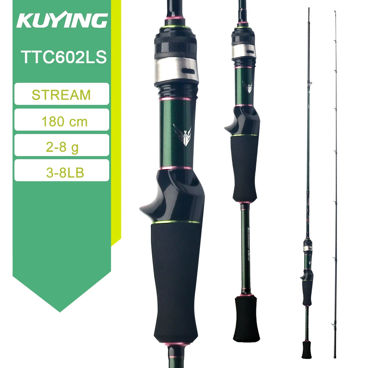 Kuying Teton Carbon Fiber Lightweight Fishing Rod With Fuji Guides