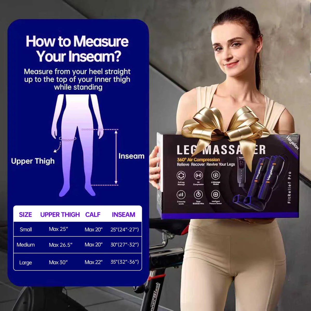 Heyelax Full Leg Air Compression Massager For Circulation
