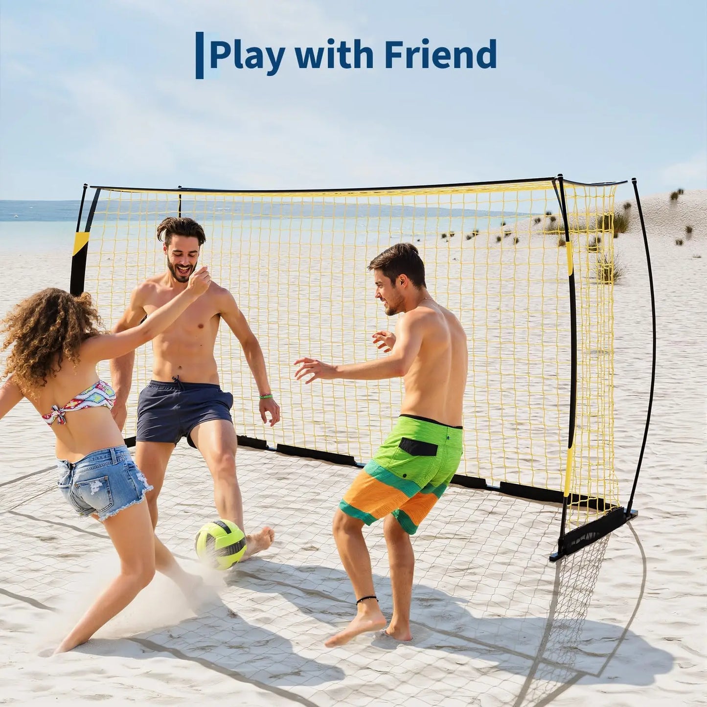HiMISS Portable Metal Frame Soccer Goal With Bag Heavy Duty