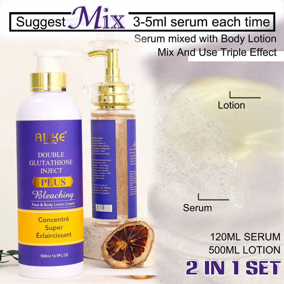 AILKE Glutathione Skin Care Set For Bright And Radiant Complexion