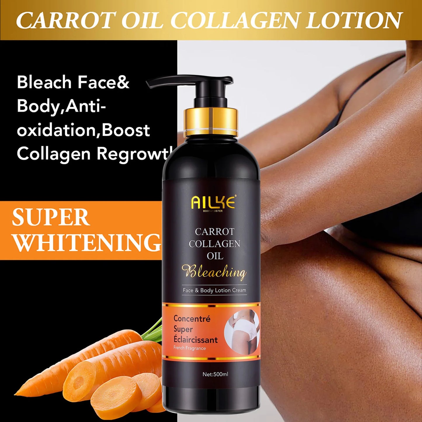AILKE Skin Whitening Face Serum With Collagen For Dark Spots