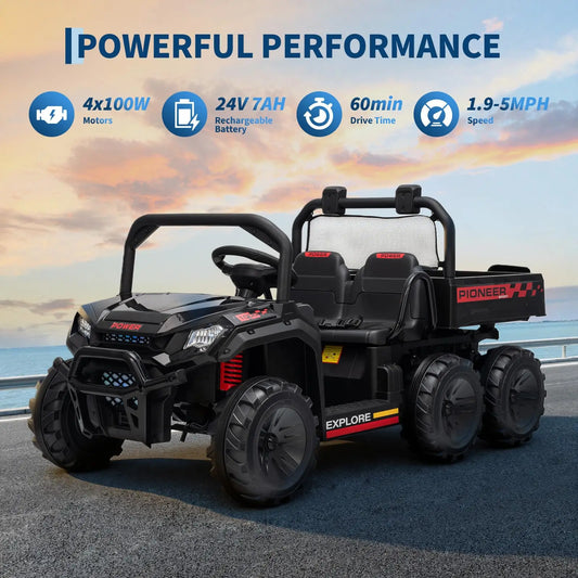 Electric 4WD Kids Ride On Dump Truck With Parental Remote