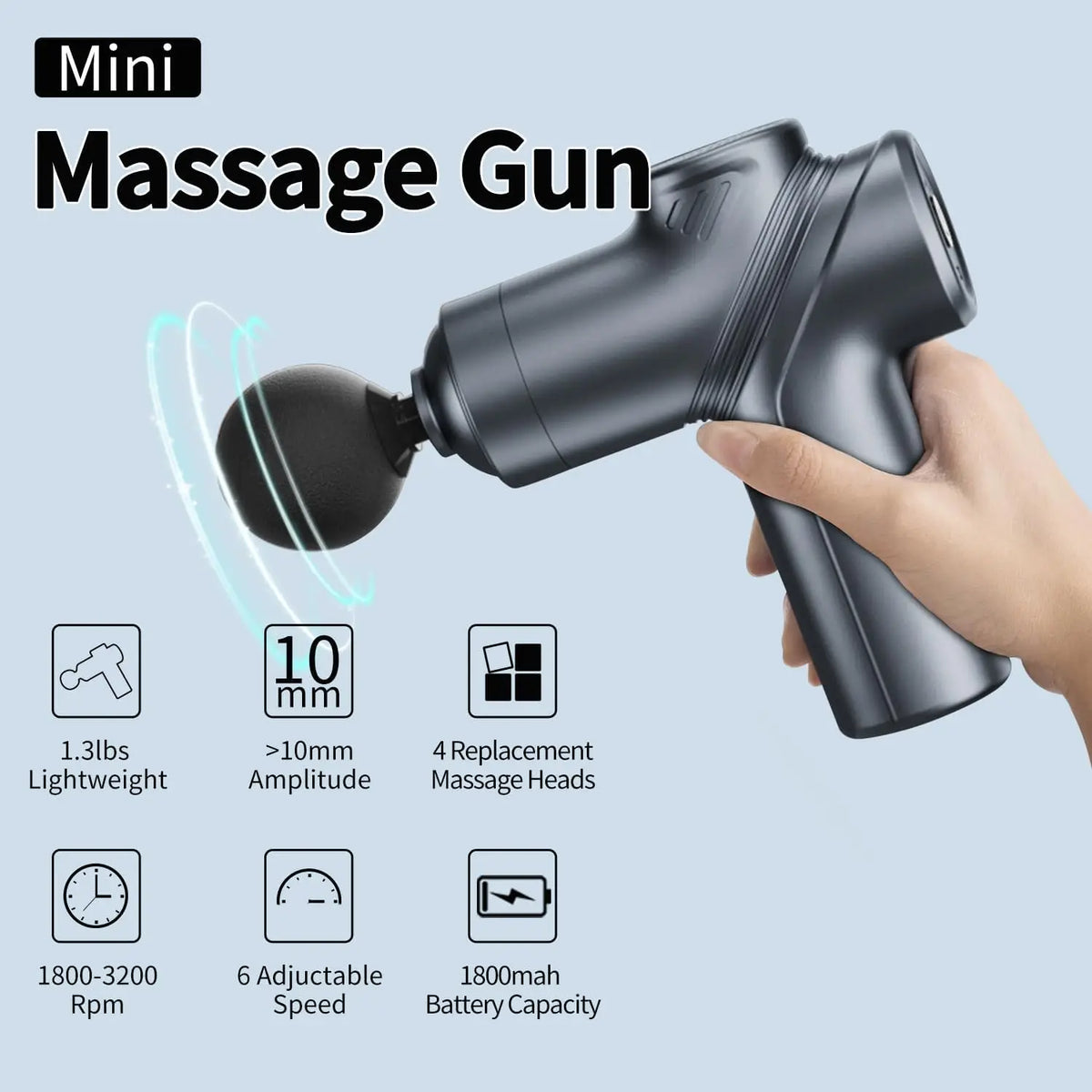 LEERCON Mini Muscle Massage Gun Featuring Silent Brushless Motor Design
