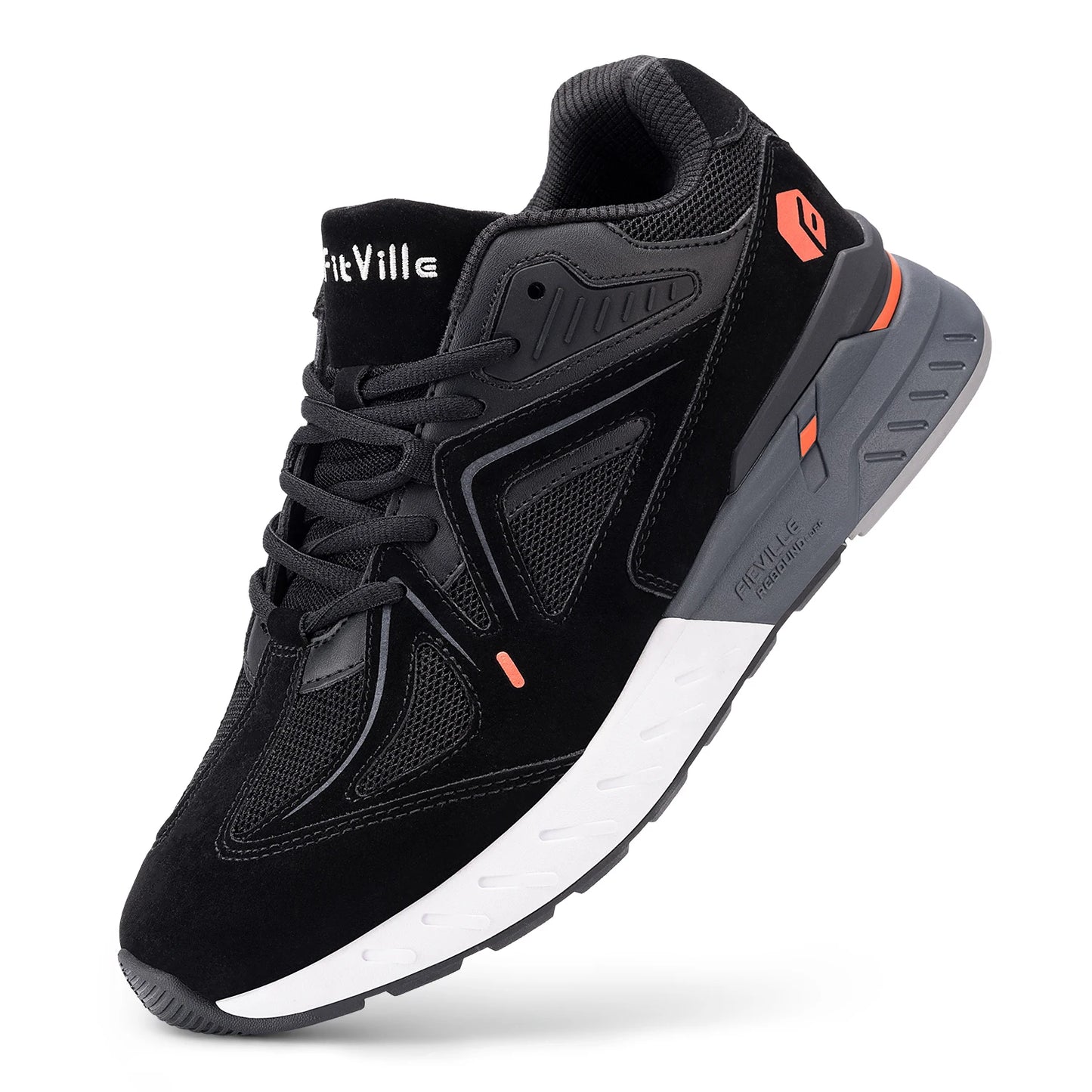 FitVille Men Walking Shoes Extra Wide Lightweight Sneakers Arch Support