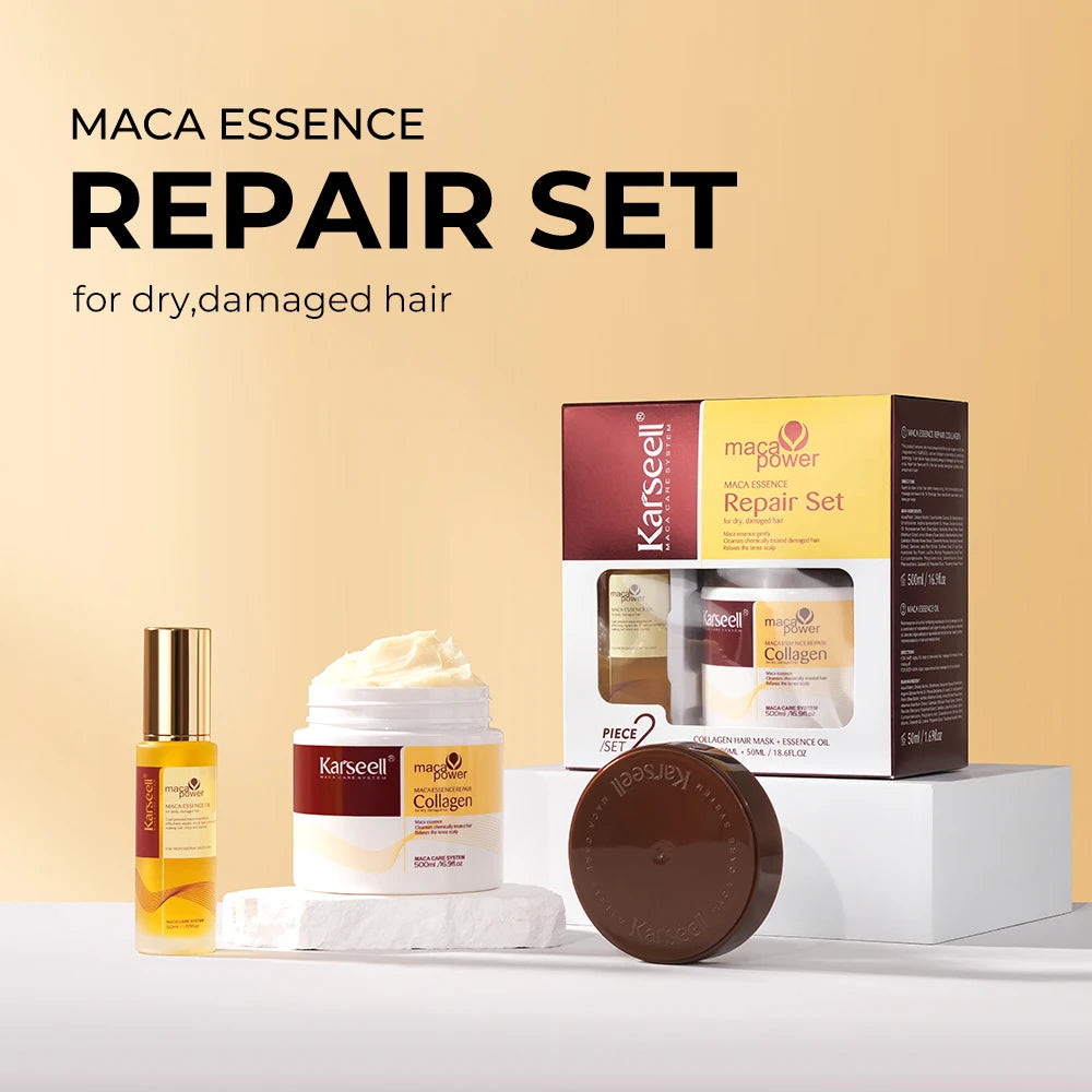 Karseell Collagen Hair Mask With Argan Oil Serum Repair Set