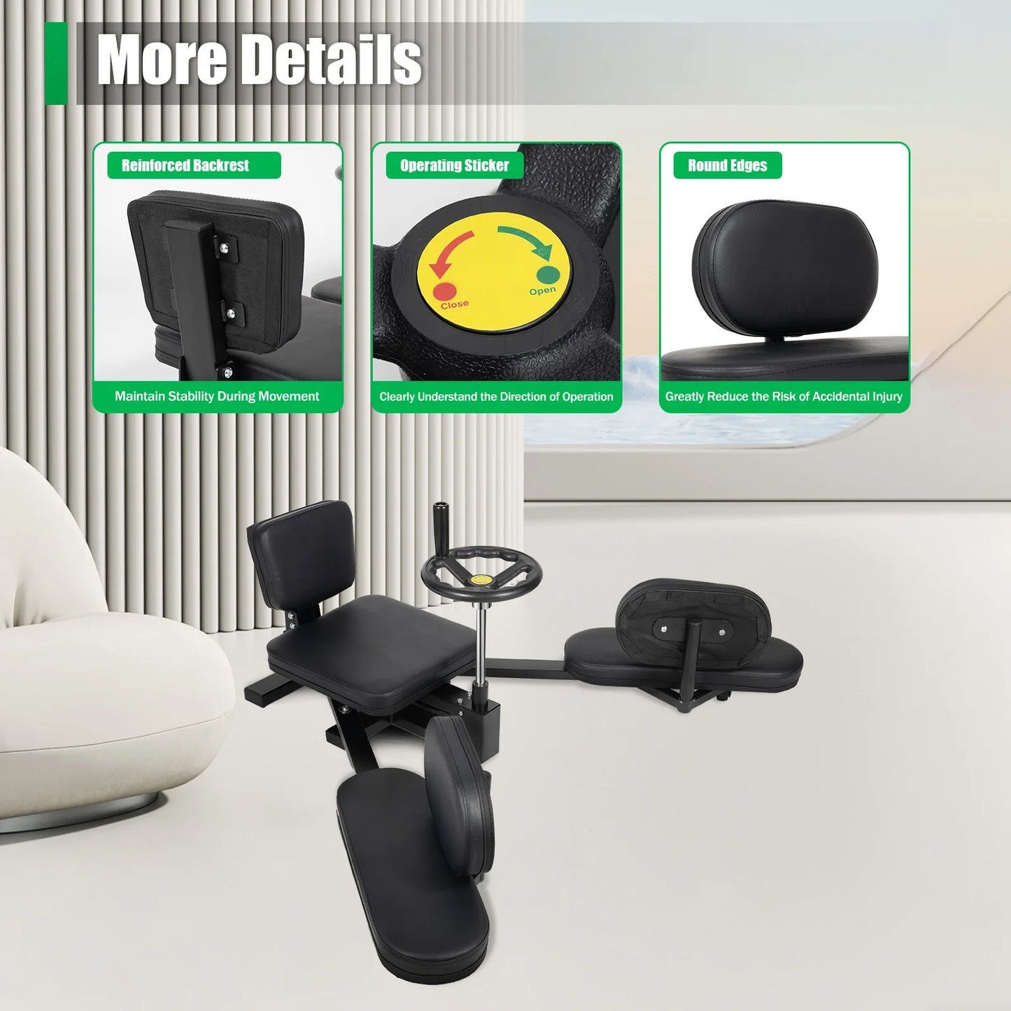 3 Bar Leg Stretcher Stretching Machine Heavy Duty Leg Stretcher Machine Gymnastics Yoga Splits Leg Stretching Flexibility