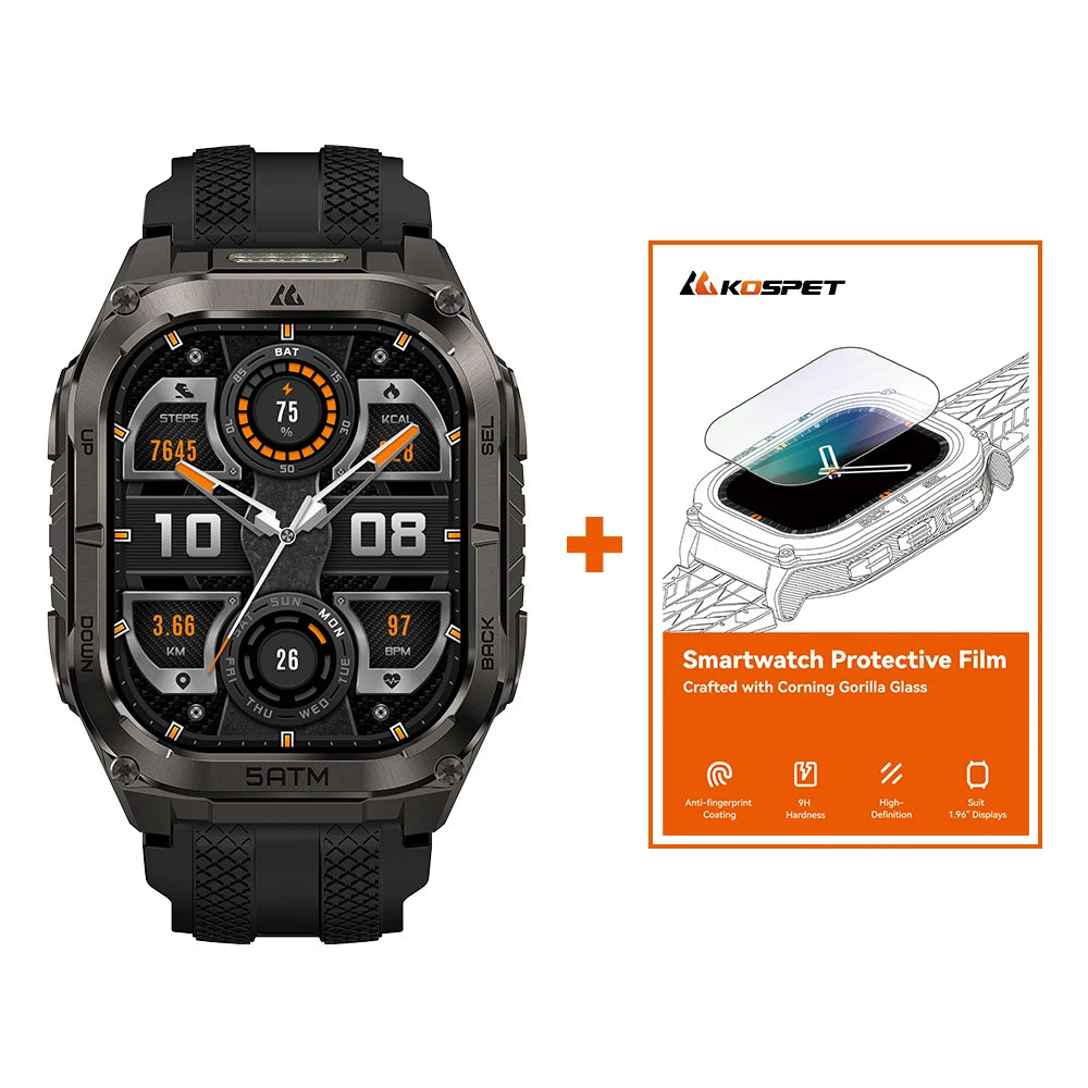 KOSPET Tank M4C Rugged Smartwatch With GPS 5ATM Waterproof