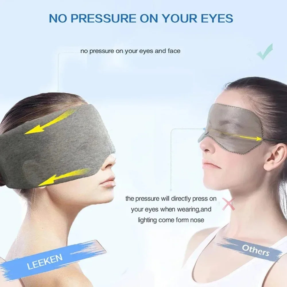 Breathable Light Blocking Sleep Eye Mask With Adjustable Strap