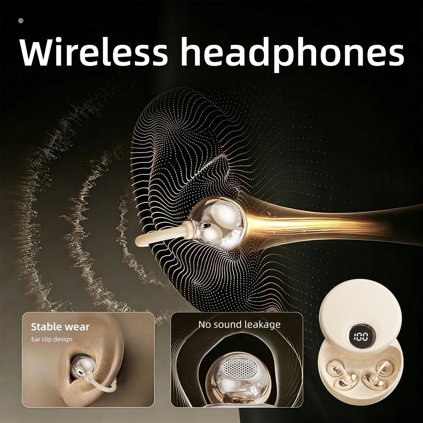 SHUKE SK51 Open Ear Clip Headphones Bluetooth 6.0 with Microphone