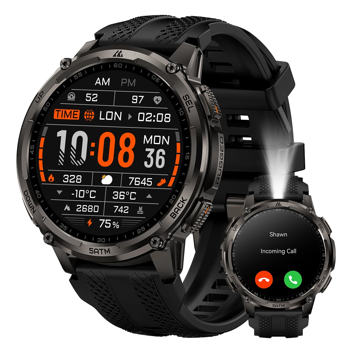 Kospet Tank T4C Smartwatch Dual Band GPS Rugged Outdoor 50M Waterproof