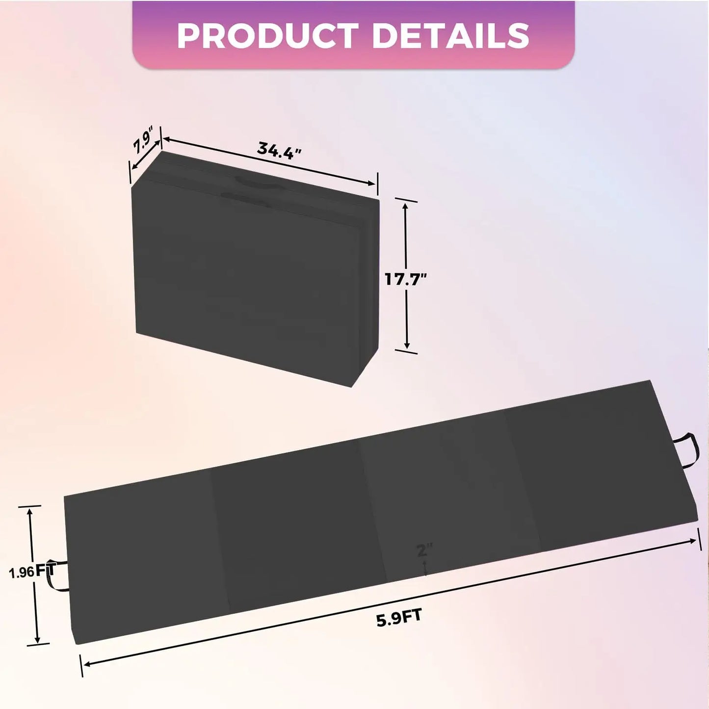 HiMISS Foldable Gymnastics Mat For Home Exercise And Yoga