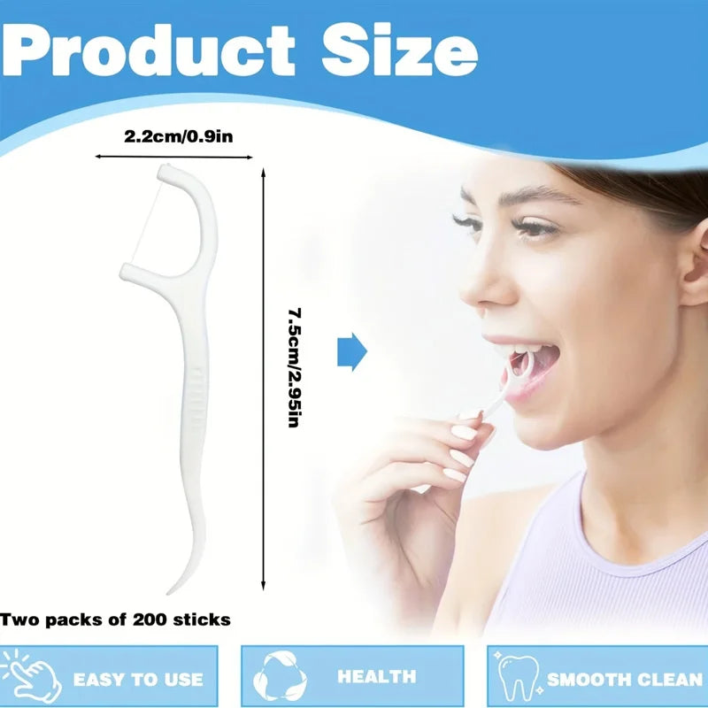 Individually Wrapped Portable Dental Floss Picks For Daily Care