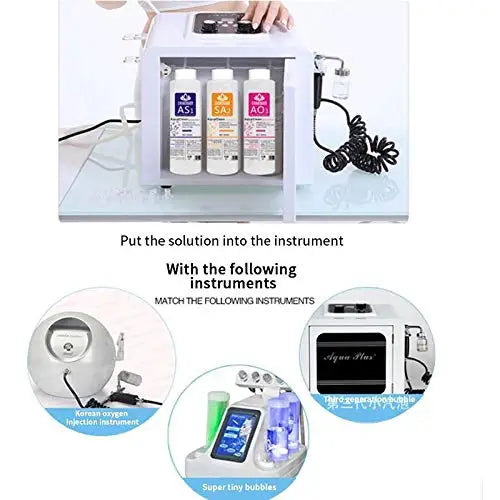 YMEYFAN 3Pcs Hydra Facial Liquid Solution Set For Skin Care Deep Cleaning