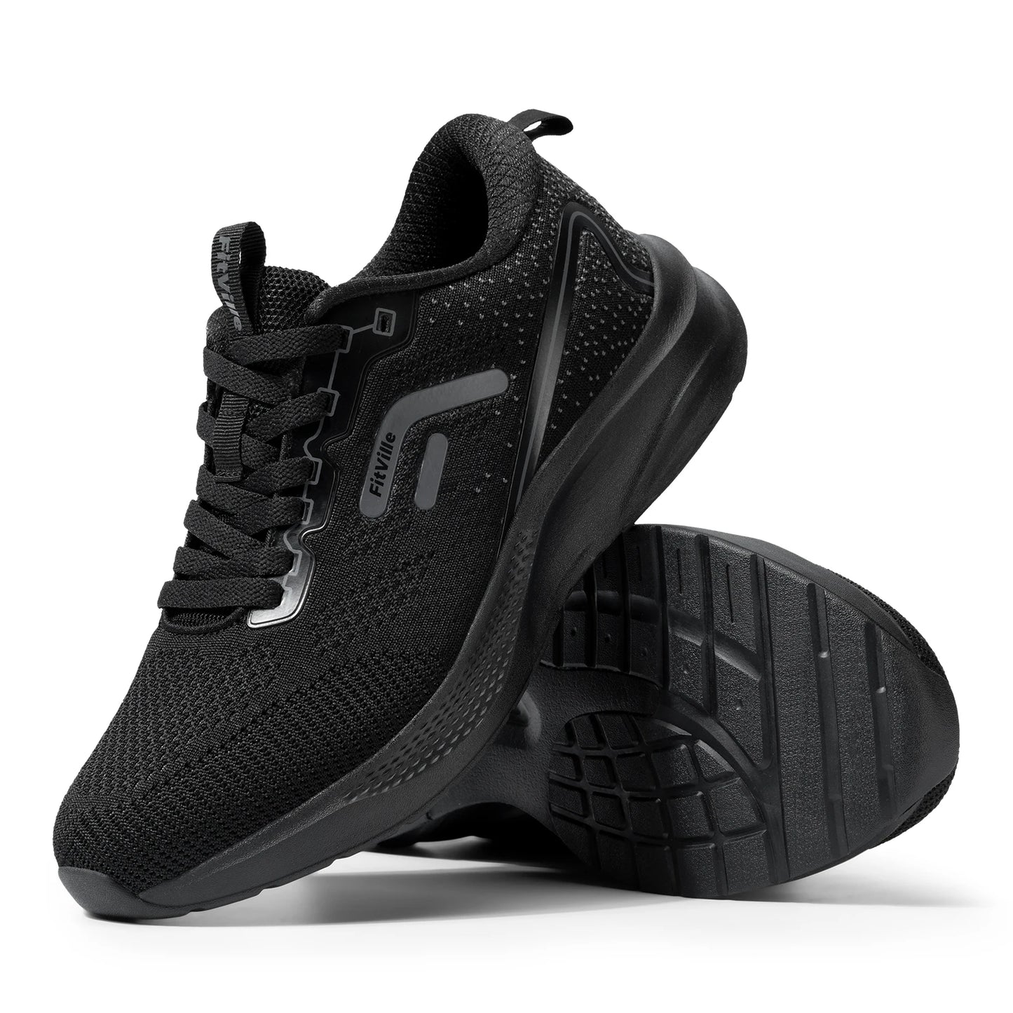 FitVille Men's Breathable Lightweight Running Shoes for Wide Feet