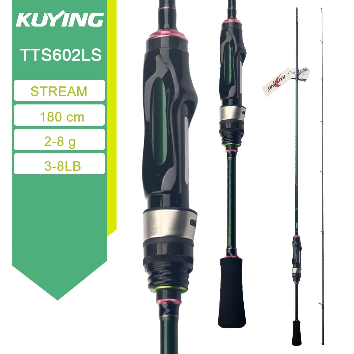 Kuying Teton Carbon Fiber Lightweight Fishing Rod With Fuji Guides