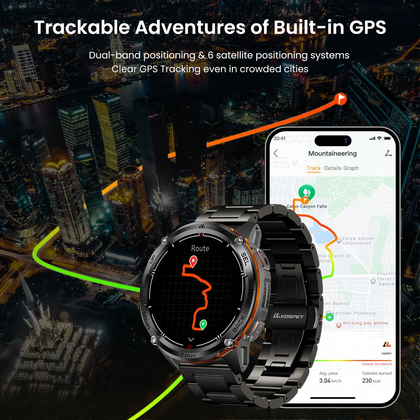 KOSPET Tank T3 Ultra 2 GPS Smart Watch IP69K AMOLED