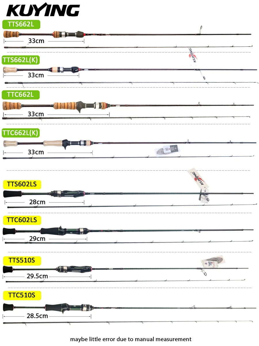 Kuying Teton Carbon Fiber Lightweight Fishing Rod With Fuji Guides