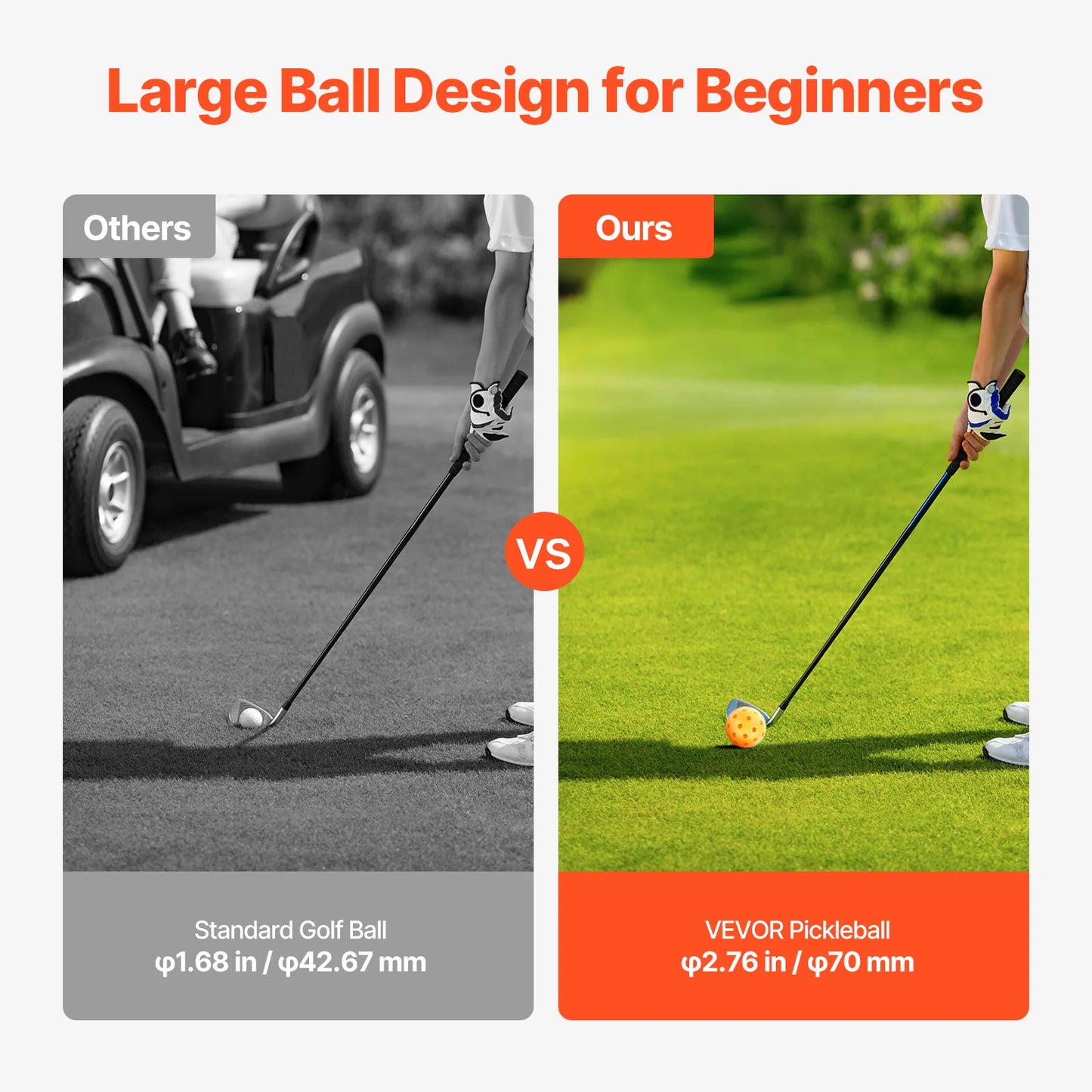 SucceBuy Backyard Golf Game 3 Hole Portable Bucket Set