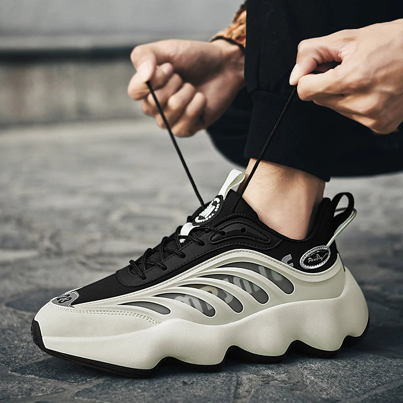 Lexsan Men's Breathable Casual Sneakers Lace Up Running Shoes