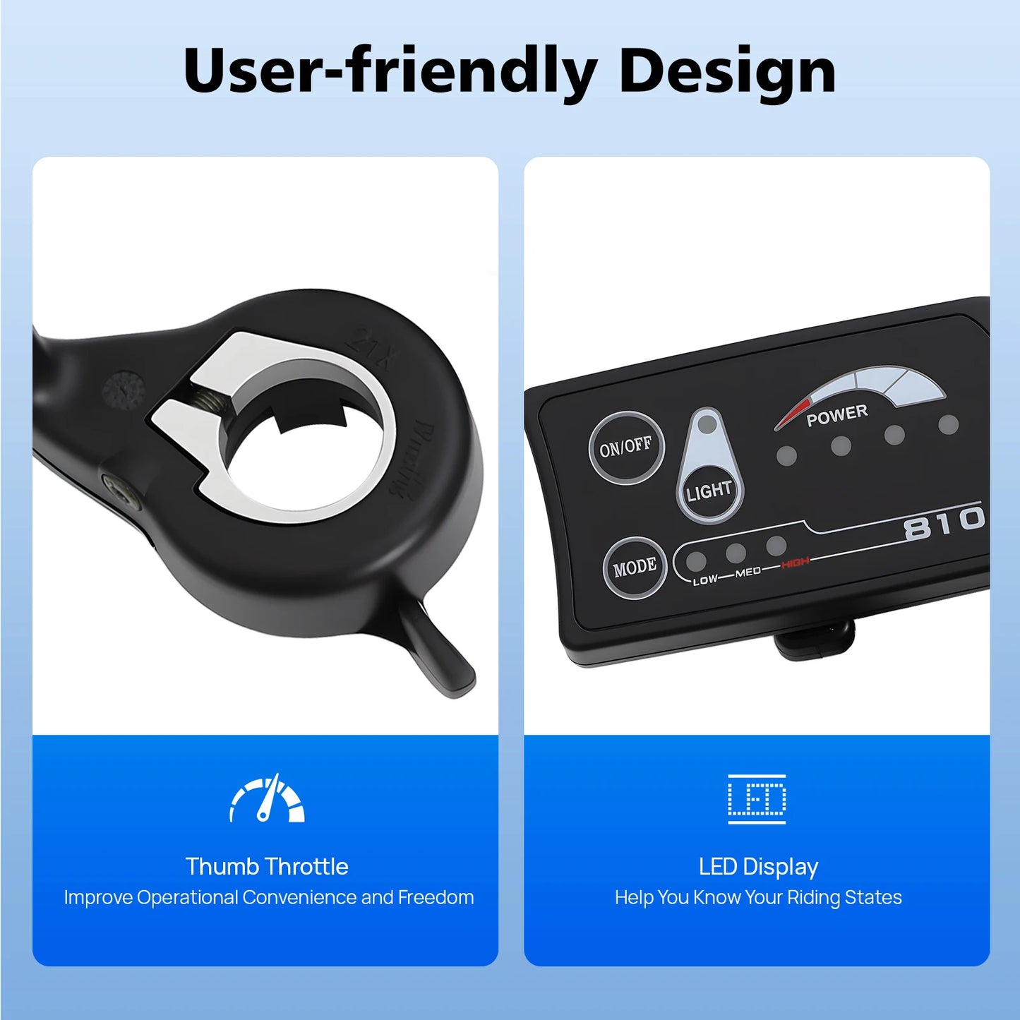 Bymaocar 36V 250W Electric Bike Conversion Kit With LED Display