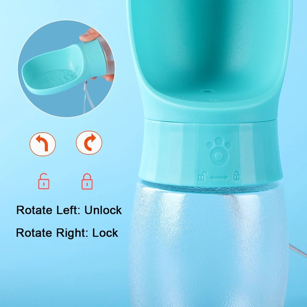 Holapet Portable Dog Water Bottle Dispenser With Travel Bowl