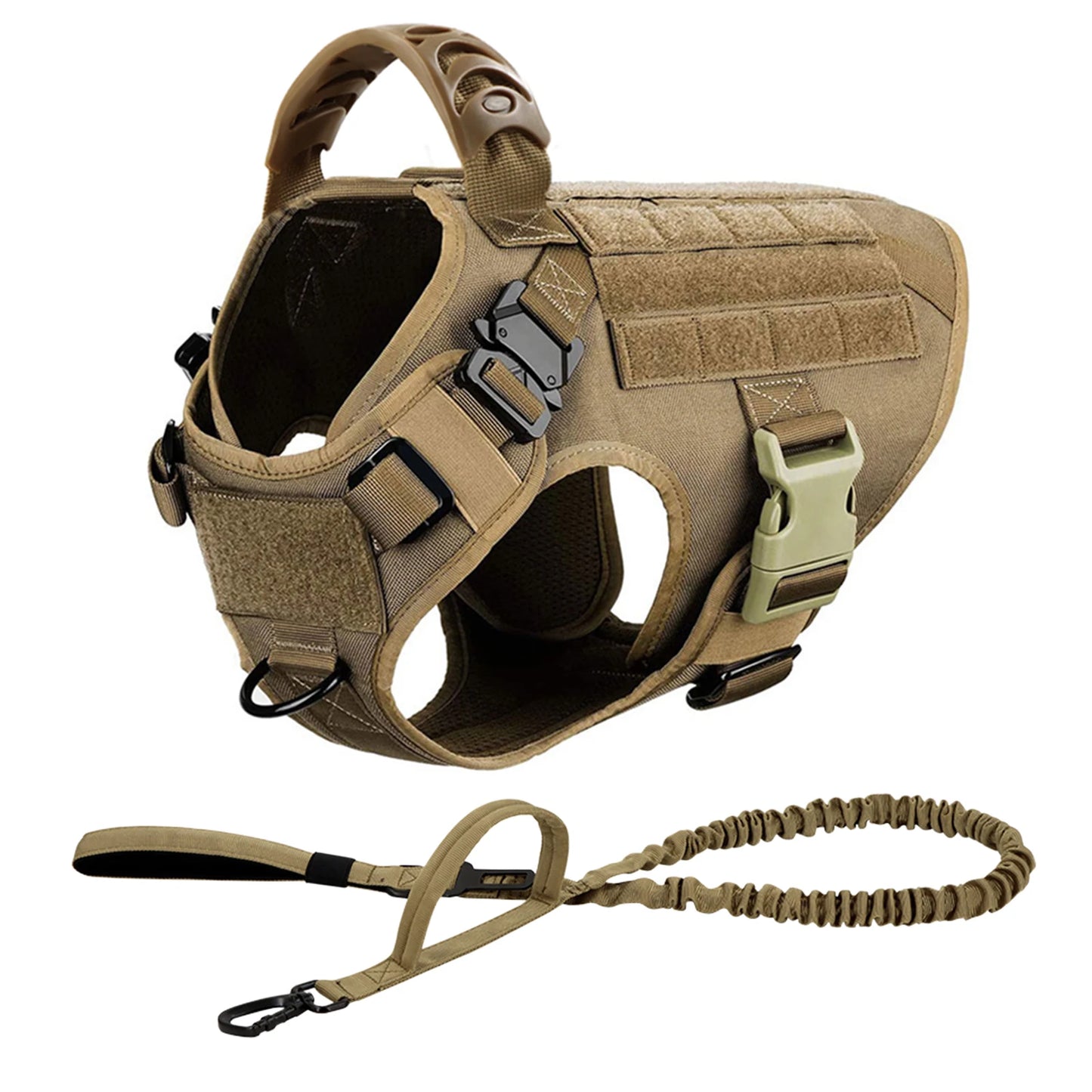 Nylon Dog Harness And Leash Set With Padded Quick-Release Buckle