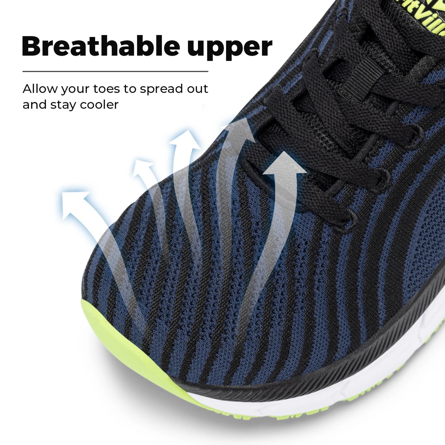 Fitville Men's Wide Toe Box Cushioned Running Shoes