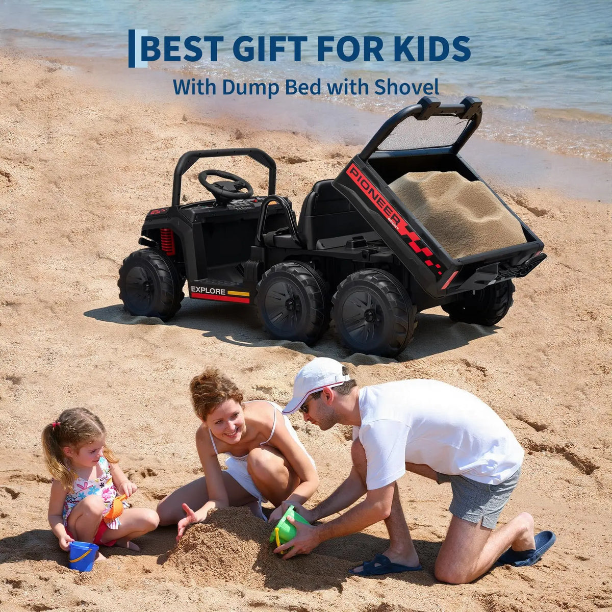 Electric 4WD Kids Ride On Dump Truck With Parental Remote