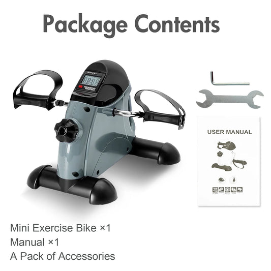 Motorized Mini Pedal Exerciser With Digital LCD Screen Display