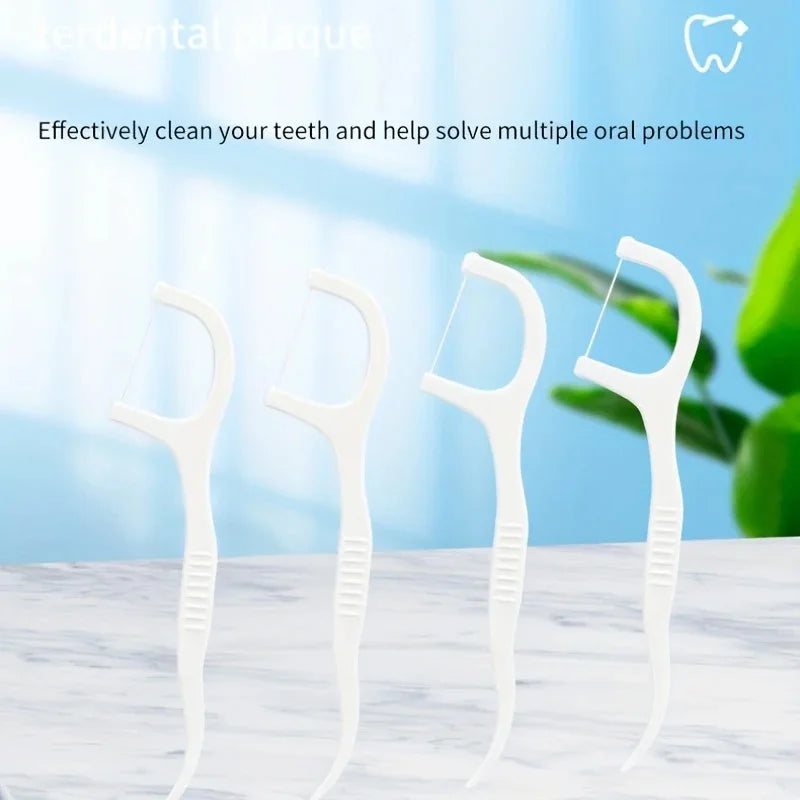 Individually Wrapped Portable Dental Floss Picks For Daily Care