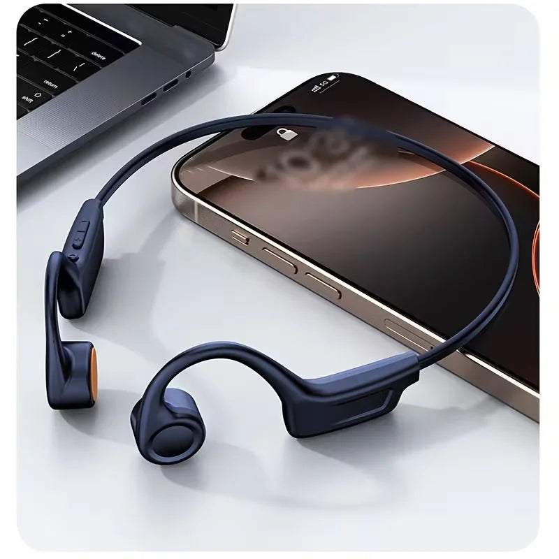 Open Ear Bone Conduction Wireless Headphones Type-C Built In Mic