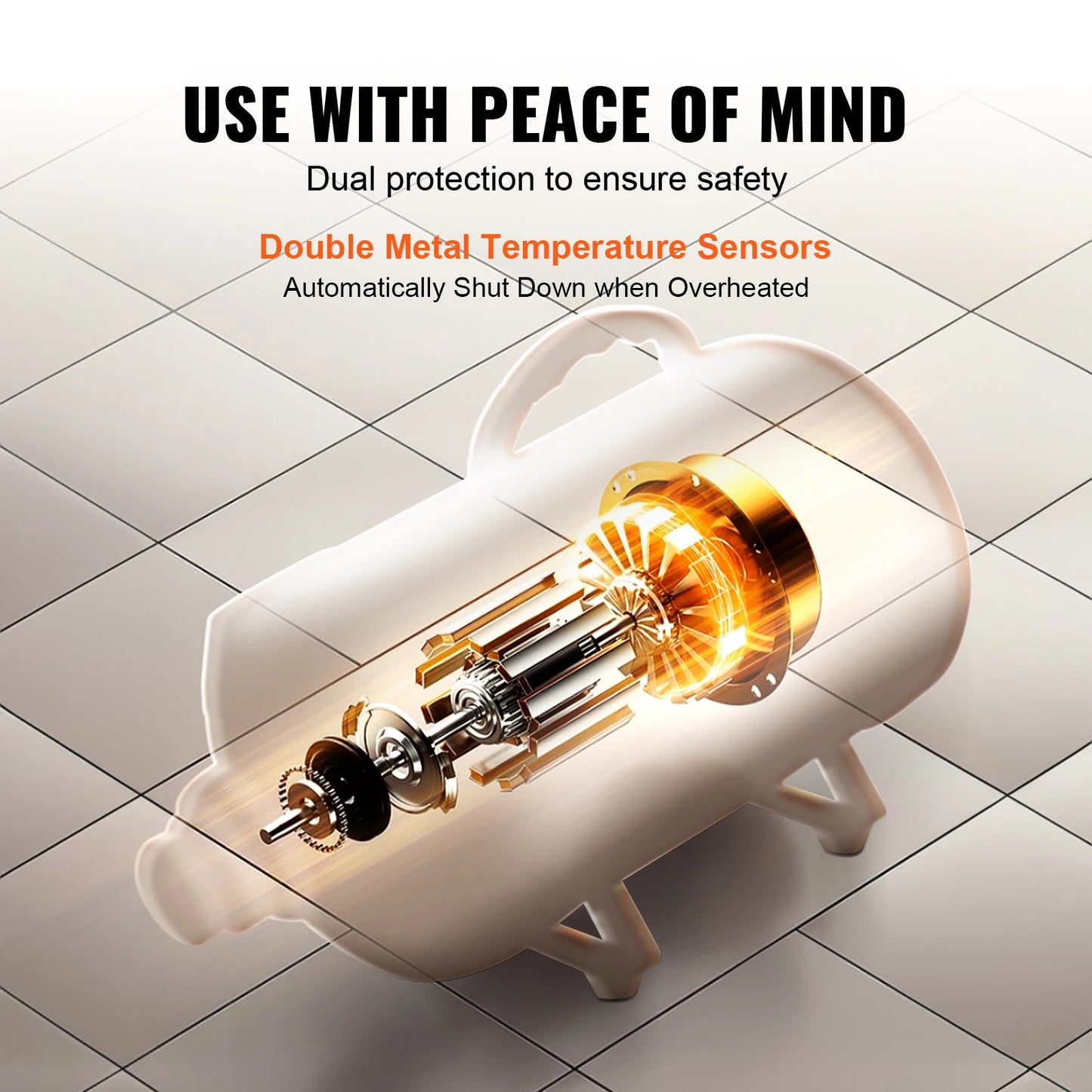SucceBuy 2000W Pet Dryer With Adjustable Speed Extendable Hose