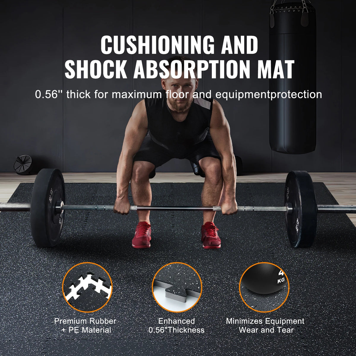 Succebuy Interlocking Rubber Foam Exercise Mats For Home Gyms