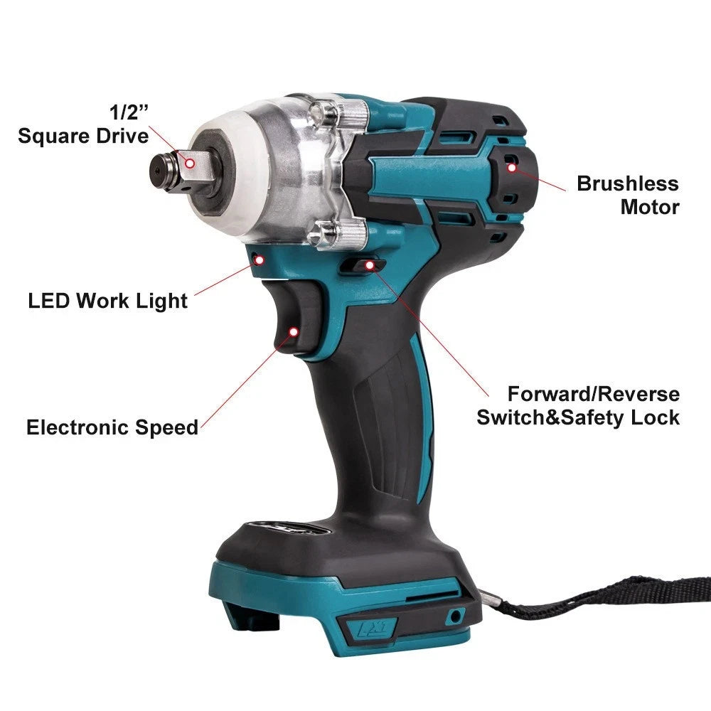 Magnitt Brushless Cordless Impact Wrench For Automotive Repair