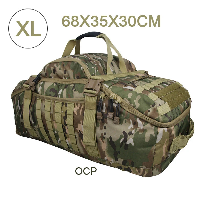 LQARMY Waterproof Duffel Bag Large Capacity Travel Luggage Weekend Tote