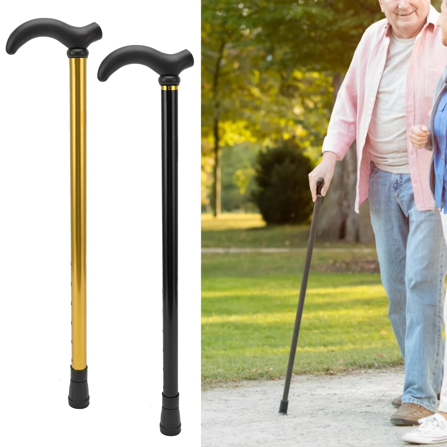 Ultra Light Aluminum Telescopic Crutches With Anti Slip For Mountaineering